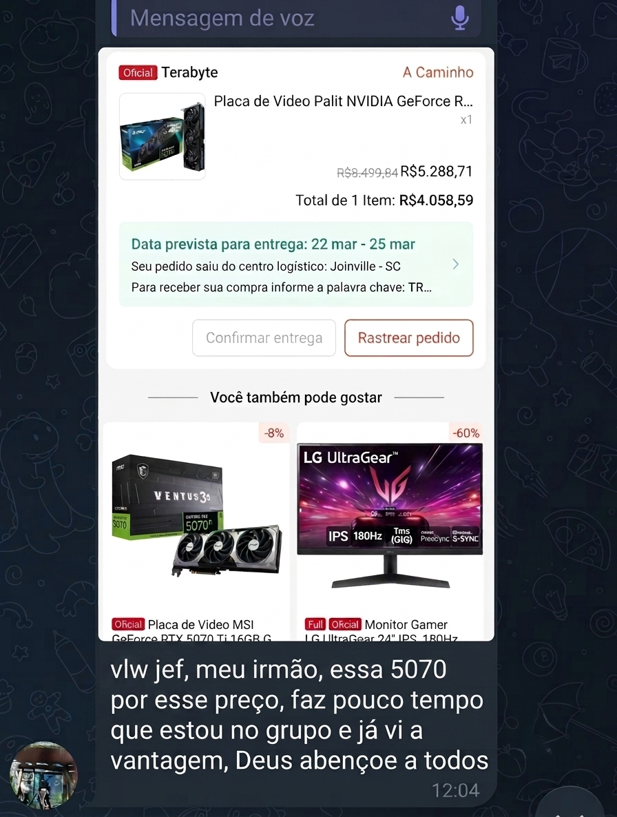 Print de oferta aproveitada