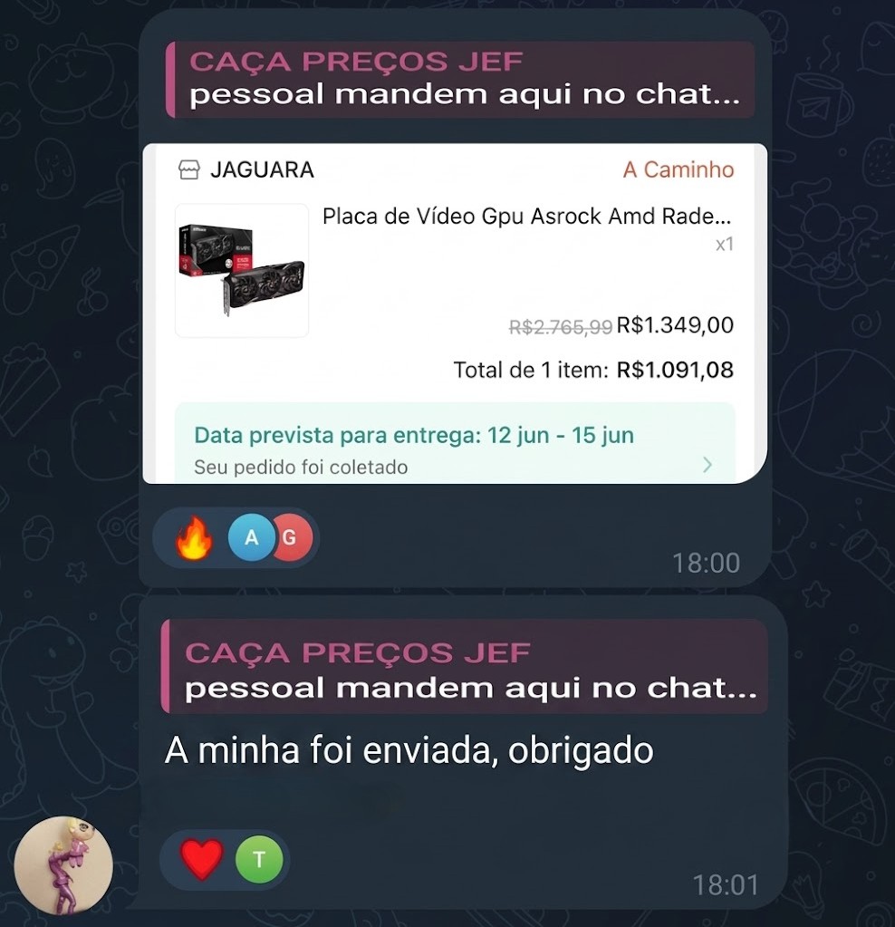 Print de oferta aproveitada